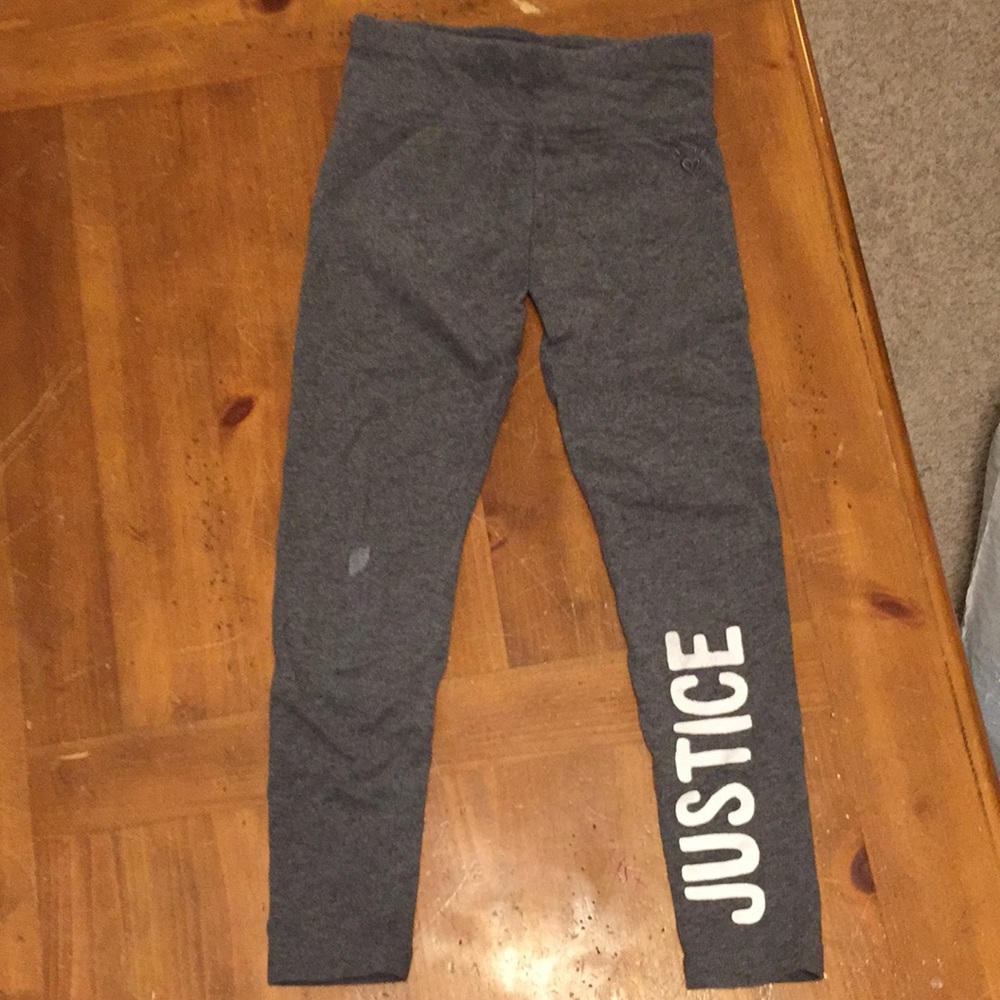 Gray justice leggings